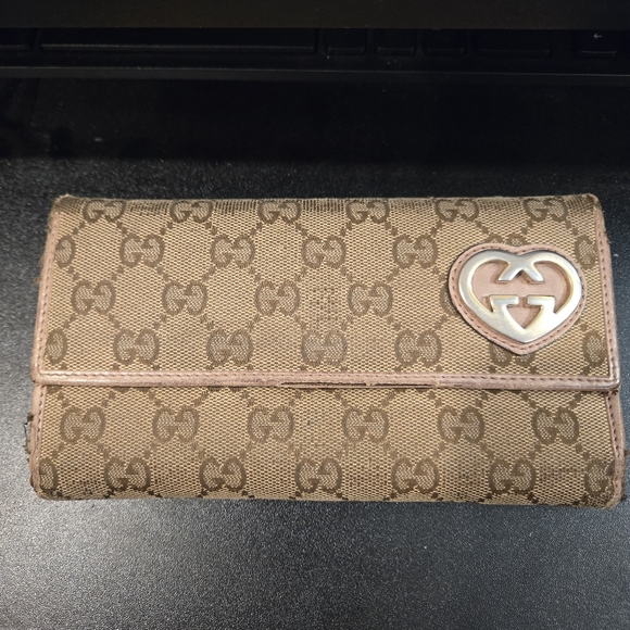 Gucci Lovely Heart GG Canvas Continental Long Wallet - Picture 2 of 12